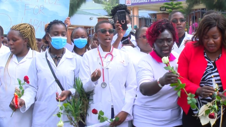 Nakuru hospital medics hold protest over death of their colleague