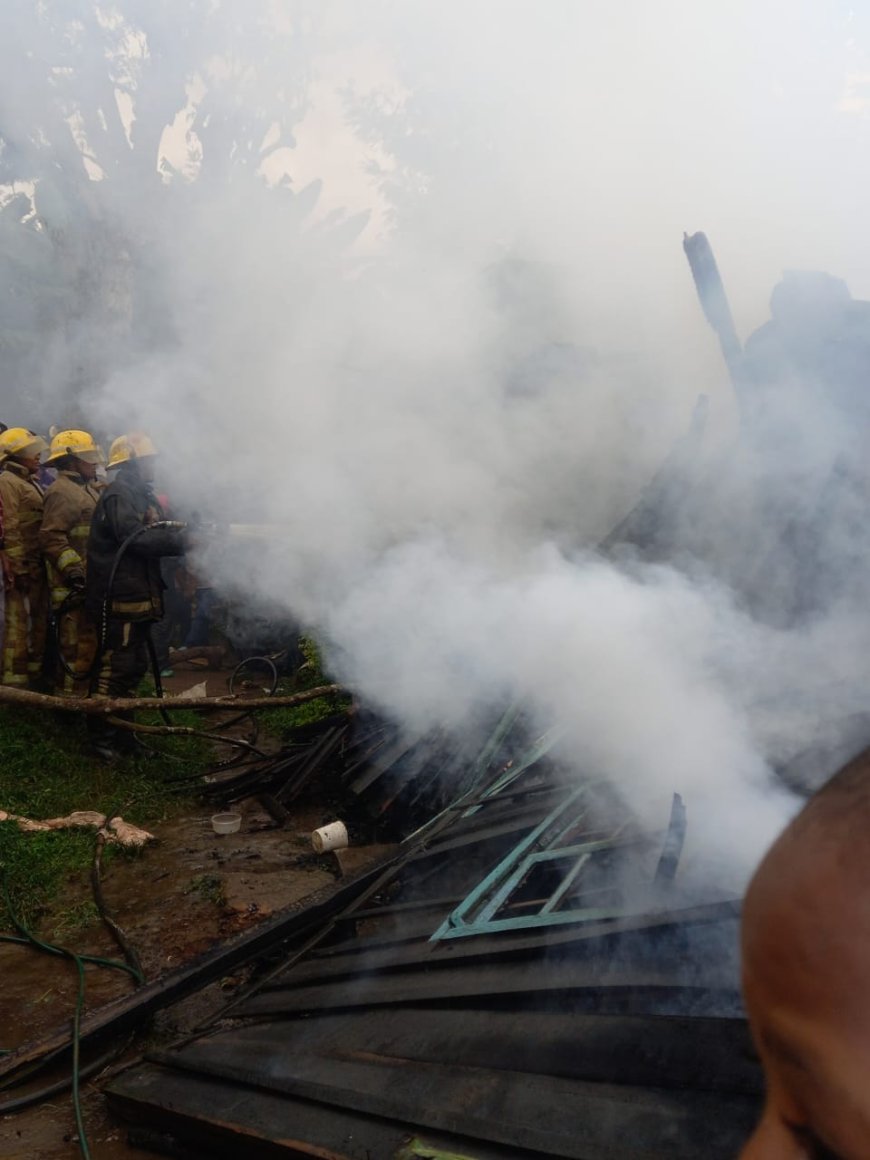 Three houses were consumed and properties were destroyed by fire