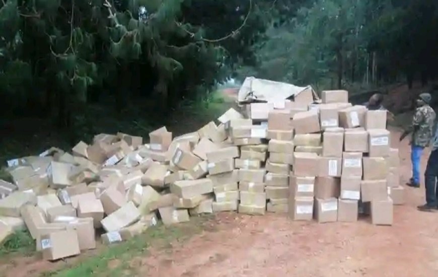 Government Textbooks abandoned on roadside in Elgeyo Marakwet County