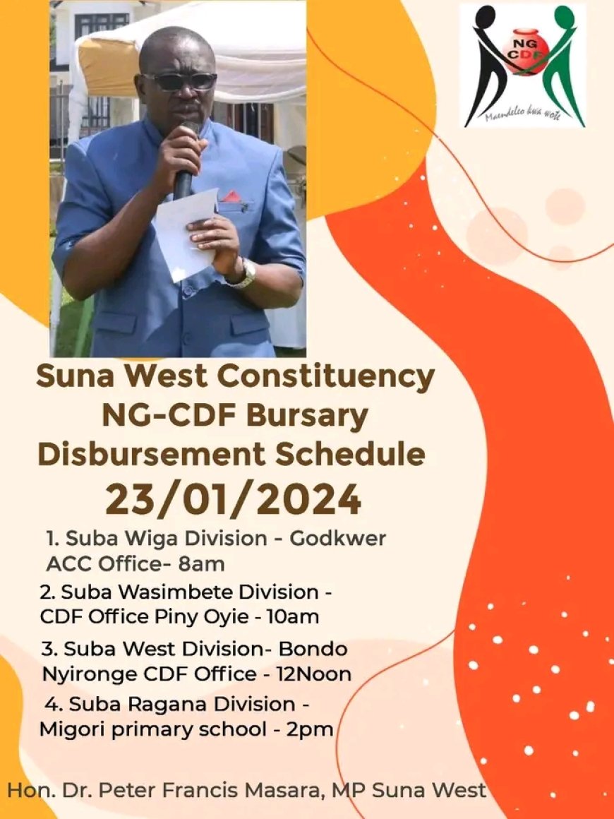 NGCDF committee to disburse bursary to needy students in their respective schools