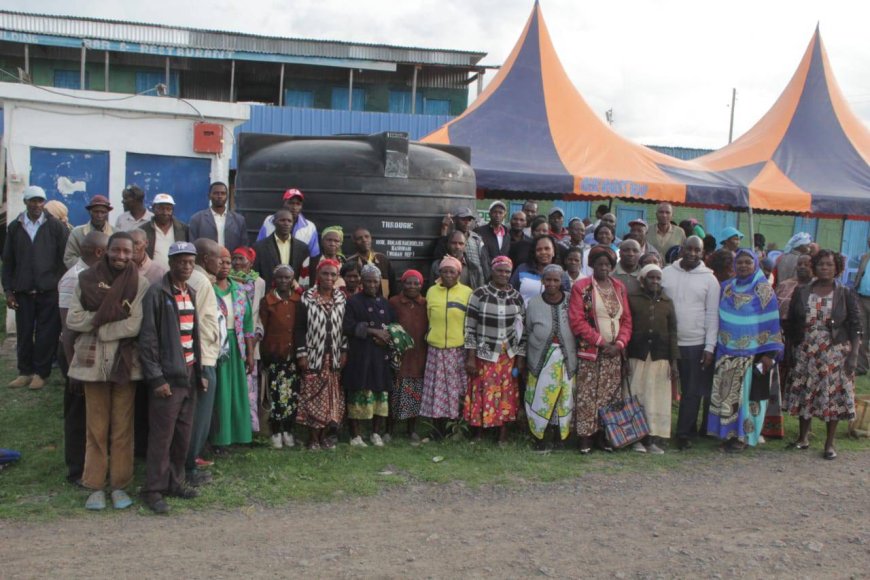 Nyeri Women Rep donates tanks to Karemeno residents