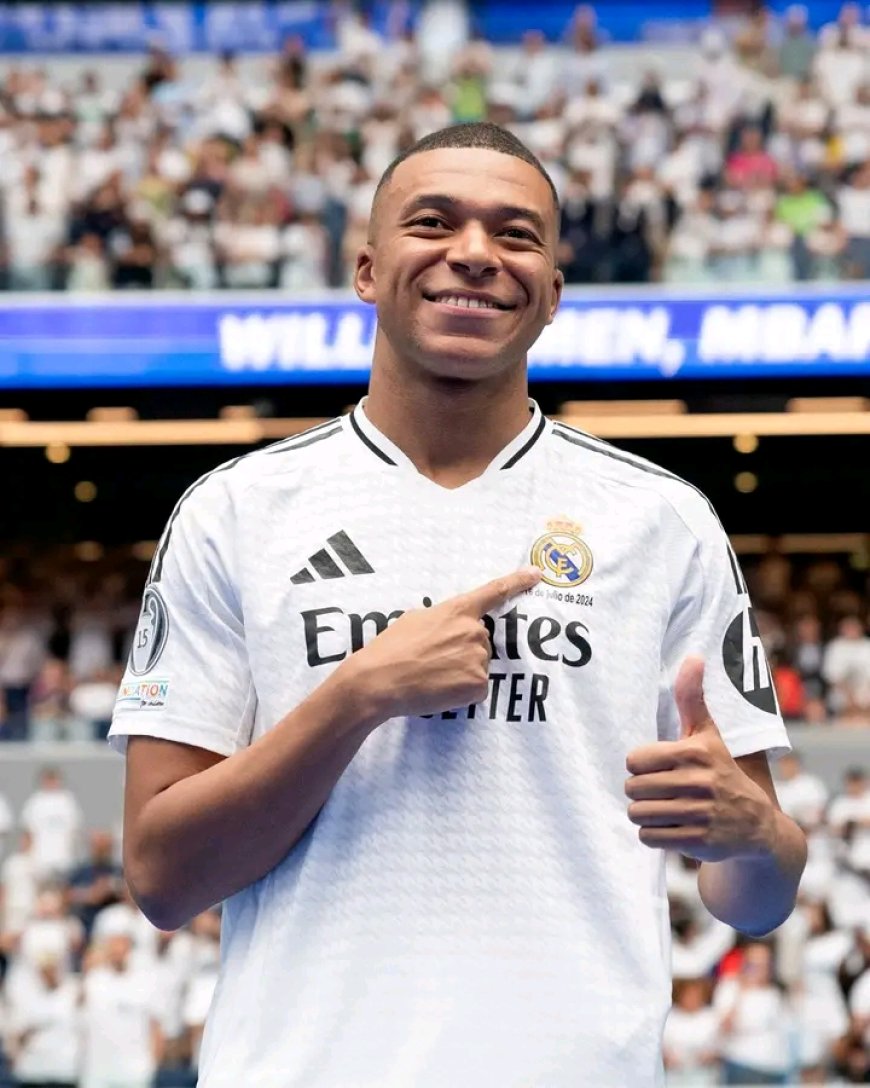 Kylian Mbappe officially unveiled as Real Madrid player in fan packed Santiago Bernabeu