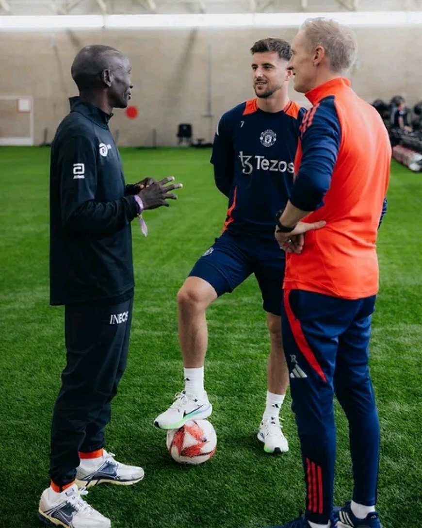 Eliud Kipchoge Shares Insights with Manchester United Players During Carrington Visit