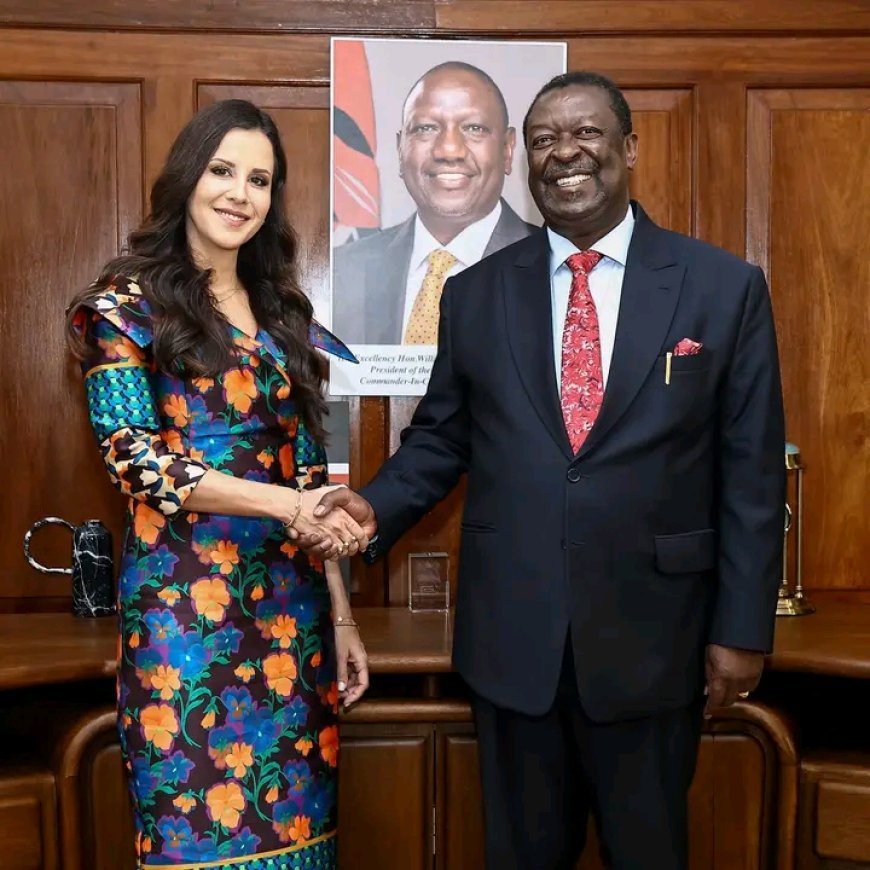 Musalia Mudavadi welcomes Serbian First Lady to Kenya