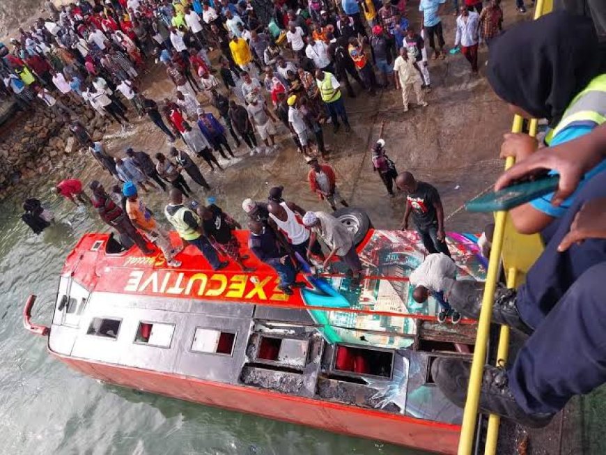 9 injured as bus plunges into water at Likoni crossing point