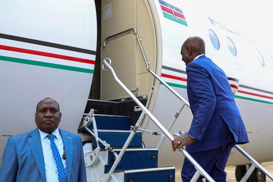 Ruto jets out of the country