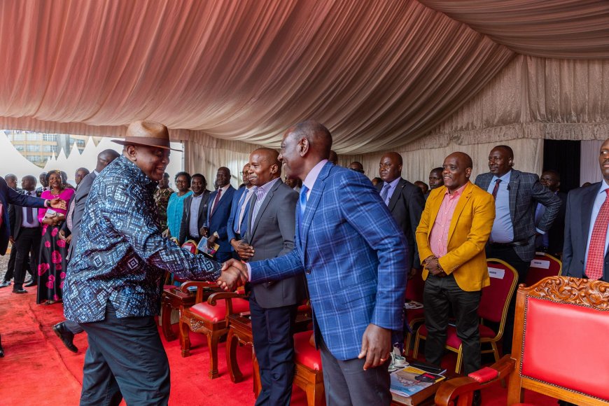 Uhuru, Ruto share podium as Gachagua watches from periphery