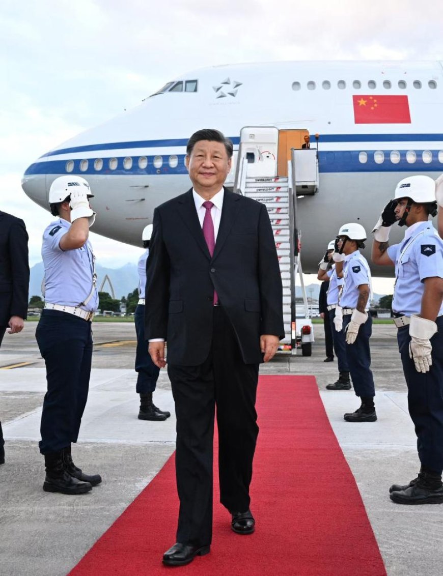 Xi Jinping arrives in Brazil for G20 Summit, state visit